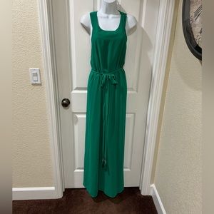 NWOT Beautiful City Chic Emerald Green Maxi Dress With Matching Tasseled Belt